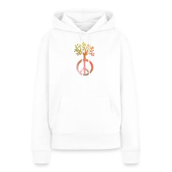 Arbre de la paix Paix - Sweat à capuche Premium bio Femme - blanc - Devant - Julia (174cm)