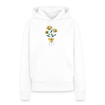 Blumenstrauss dreifarbig - Frauen Premium Bio Hoodie - Weiß - Vorne - Julia (174cm)