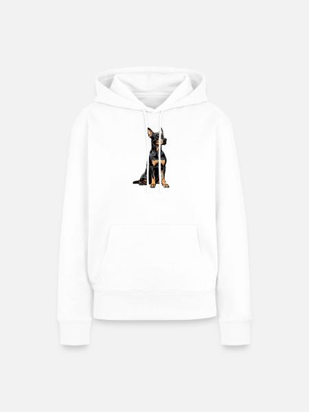 Dobermann - Frauen Premium Bio Hoodie - Weiß