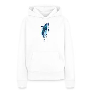 Tigerhai & Taucherin - Frauen Premium Bio Hoodie - Weiß - Vorne - Julia (174cm)