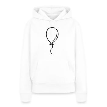 Ballon - Sweat à capuche Premium bio Femme - blanc - Devant - Julia (174cm)