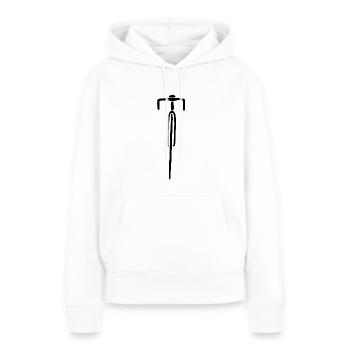 Amour de vélo, vélo, vélo, vélos, vélo de route - Sweat à capuche Premium bio Femme - blanc - Devant - Julia (174cm)