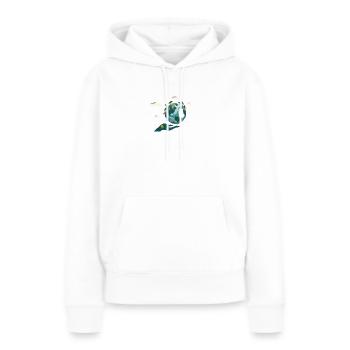 Monde durable - Sweat à capuche Premium bio Femme - blanc - Devant - Julia (174cm)