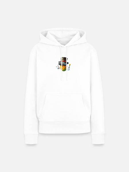 MANGO - Frauen Premium Bio Hoodie - Weiß