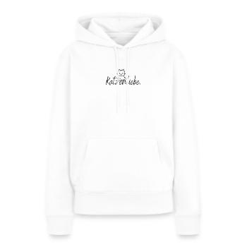 Katzenliebe Katzenmerch - Frauen Premium Bio Hoodie - Weiß - Vorne - Julia (174cm)