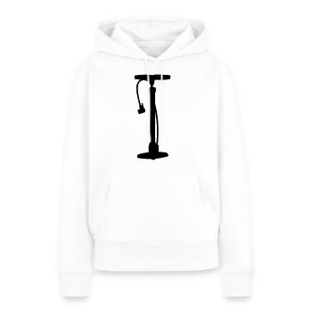 Pompe à vélo - Sweat à capuche Premium bio Femme - blanc - Devant - Julia (174cm)