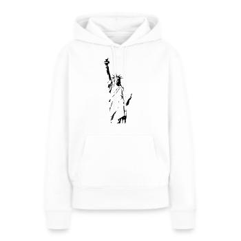 Freiheitsstatue - Frauen Premium Bio Hoodie - Weiß - Vorne - Julia (174cm)