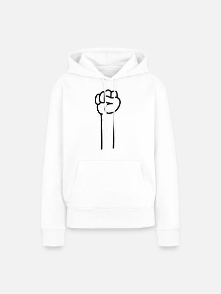 Rebellion - Frauen Premium Bio Hoodie - Weiß