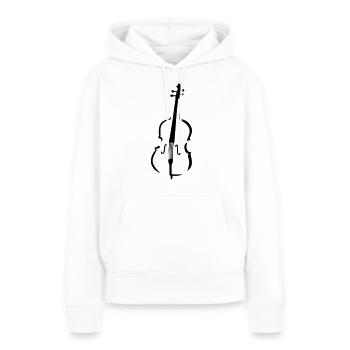 Kontrabass - Frauen Premium Bio Hoodie - Weiß - Vorne - Julia (174cm)