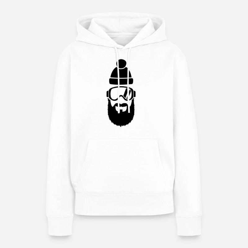 Ski - Sweat à capuche Premium bio Femme - blanc