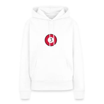 Billard - Frauen Premium Bio Hoodie - Weiß - Vorne - Julia (174cm)