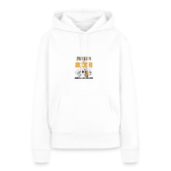 Pinces et bière - Sweat à capuche Premium bio Femme - blanc - Devant - Julia (174cm)