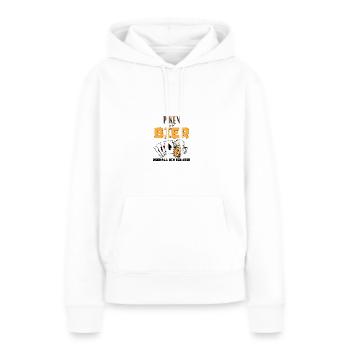 Brochets et bière - Sweat à capuche Premium bio Femme - blanc - Devant - Julia (174cm)
