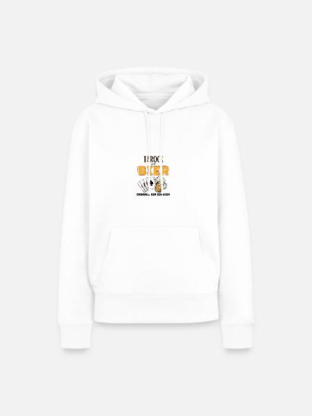 Tarock und Bier - Frauen Premium Bio Hoodie - Weiß