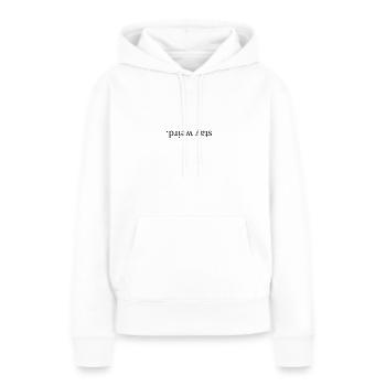 Restez bizarre - Sweat à capuche Premium bio Femme - blanc - Devant - Julia (174cm)