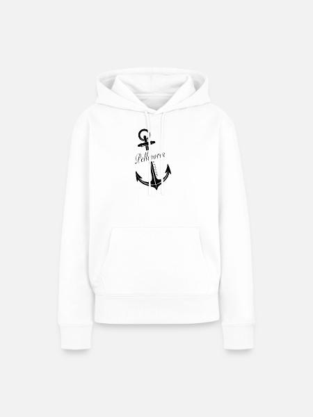 Pellworm - Frauen Premium Bio Hoodie - Weiß