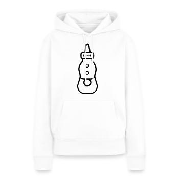 Flasche - Frauen Premium Bio Hoodie - Weiß - Vorne - Julia (174cm)