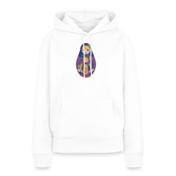 Traditionelle Matroschka  - Frauen Premium Bio Hoodie - Weiß - Vorne - Julia (174cm)