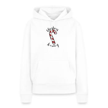 Illustration des cannes d’orge d’orge - Sweat à capuche Premium bio Femme - blanc - Devant - Julia (174cm)