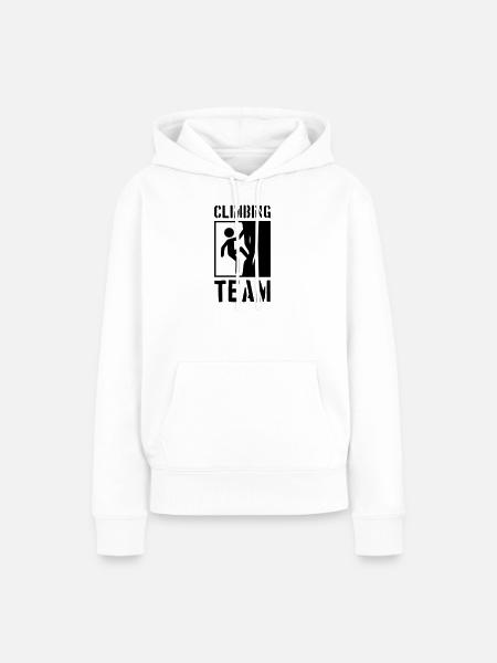 Climbing Team Berge Klettern - Frauen Premium Bio Hoodie - Weiß