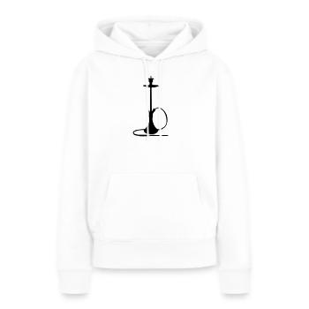 Shisha Silhouette - Sweat à capuche Premium bio Femme - blanc - Devant - Julia (174cm)