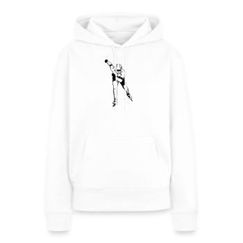 Schlittschuh - Frauen Premium Bio Hoodie - Weiß - Vorne - Julia (174cm)