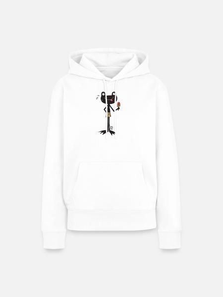Frosch mit Eis - Frauen Premium Bio Hoodie - Weiß