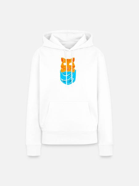 Tabby Katze - Frauen Premium Bio Hoodie - Weiß