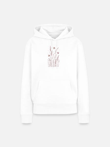 Bienen und Blumen - Frauen Premium Bio Hoodie - Weiß