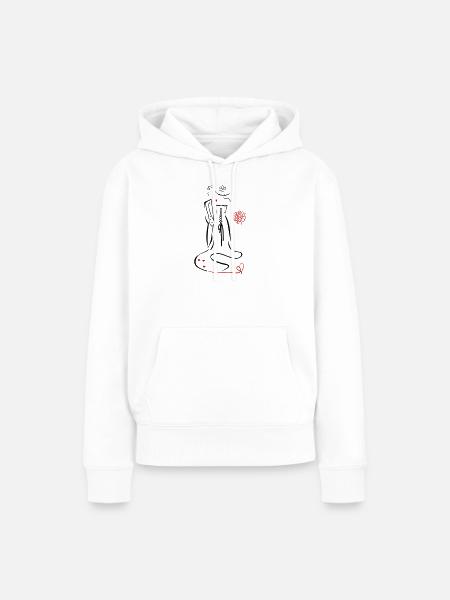 Hochzeit - Frauen Premium Bio Hoodie - Weiß