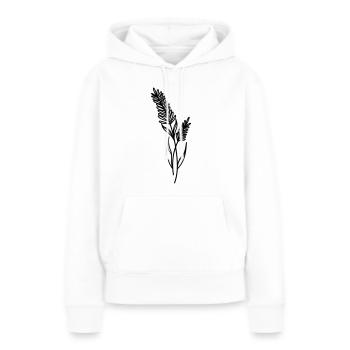 Wilde Blume boho line art - Frauen Premium Bio Hoodie - Weiß - Vorne - Julia (174cm)