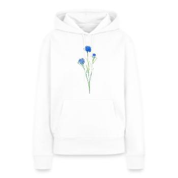 Cornflower. - Women’s Premium Organic Hoodie - white - Front - Julia (174cm)