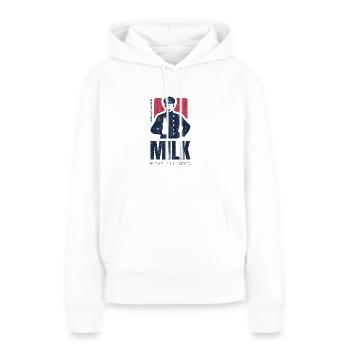 Milk picks its heroes funny ironic lactose - Women’s Premium Organic Hoodie - white - Front - Julia (174cm)