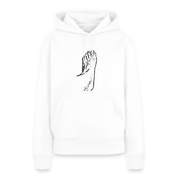 Pieds Pieds Soins des pieds Podologie - Sweat à capuche Premium bio Femme - blanc - Devant - Julia (174cm)