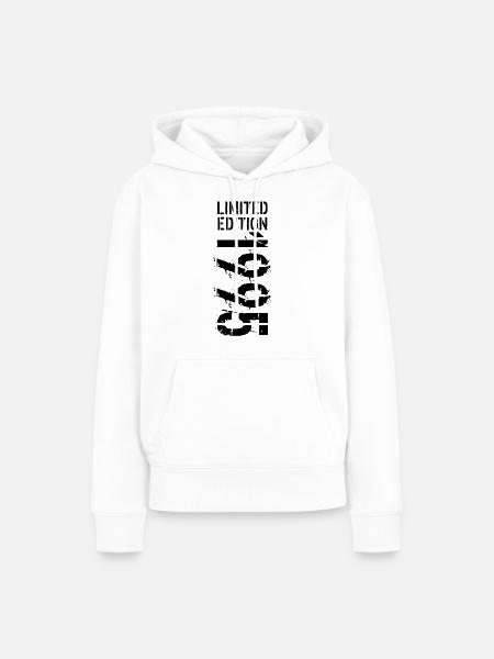 LIMITIERTE EDITION 1995 SCHWARZ - Frauen Premium Bio Hoodie - Weiß
