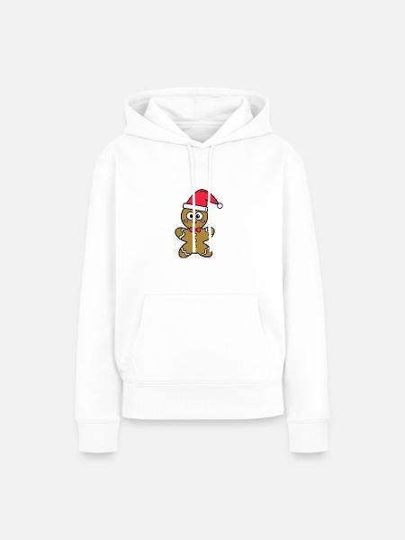 Lebkuchenmann - Frauen Premium Bio Hoodie - Weiß
