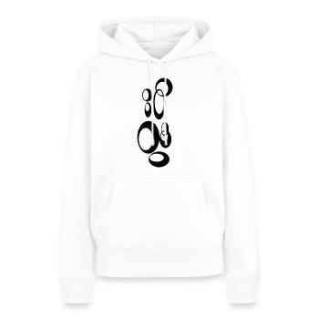 Art cool - Sweat à capuche Premium bio Femme - blanc - Devant - Julia (174cm)