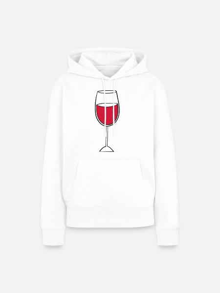 weinglas - Frauen Premium Bio Hoodie - Weiß