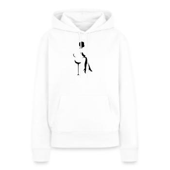Restaurant - Sweat à capuche Premium bio Femme - blanc - Devant - Julia (174cm)