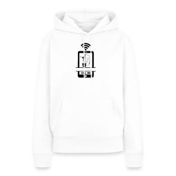 Call me phone windowlapper - Frauen Premium Bio Hoodie - Weiß - Vorne - Julia (174cm)