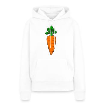 Carotte de dessin animé - Sweat à capuche Premium bio Femme - blanc - Devant - Julia (174cm)