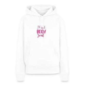 Yoga – Geist, Körper, Seele - Frauen Premium Bio Hoodie - Weiß - Vorne - Julia (174cm)