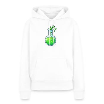 Chemie Comic lustiger Erlmeyerkolben Reaktion - Frauen Premium Bio Hoodie - Weiß - Vorne - Julia (174cm)