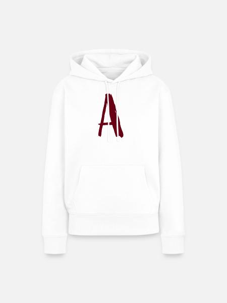 Künstlerisch geschriebenes A-Design - Frauen Premium Bio Hoodie - Weiß