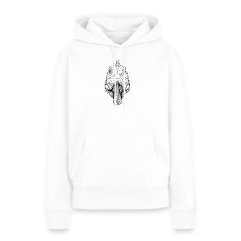 iguane - Sweat à capuche Premium bio Femme - blanc - Devant - Julia (174cm)