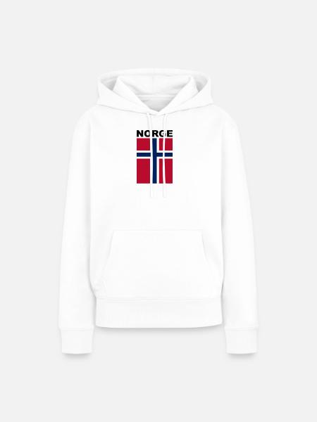 Norge / Norwegen-Unterstützer - Frauen Premium Bio Hoodie - Weiß