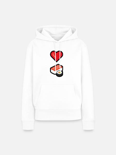 love sushi - Frauen Premium Bio Hoodie - Weiß