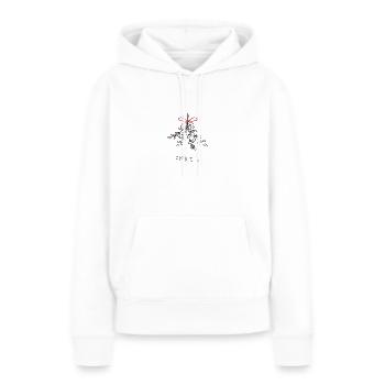 Weihnachtsmotiv Mistelzweig Weihnachten Christmas - Frauen Premium Bio Hoodie - Weiß - Vorne - Julia (174cm)