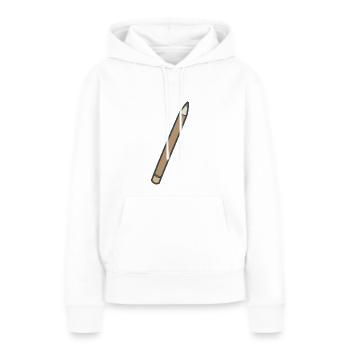 stylo - Sweat à capuche Premium bio Femme - blanc - Devant - Julia (174cm)