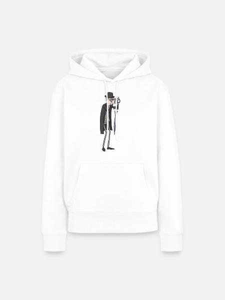 Englischer Geschäftsmann - Frauen Premium Bio Hoodie - Weiß